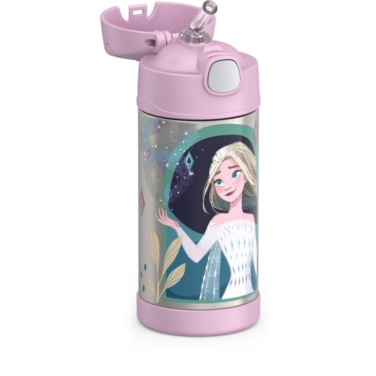 Thermos Kids Funtainer Stainless Steel Vacuum Insulated Straw Bottle, Frozen,  12 fl oz 