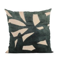 Green Palm Floral Luxury Throw Pillow - 20 x 20 in.