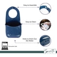 thumbnail image 4 of Servette Home Sponge Holder for Kitchen Sink, Navy PVC Hanging Sponge Caddy 3.5 L x 7.5 H inches, 4 of 5