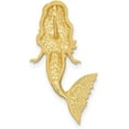 thumbnail image 3 of Solid 14K Yellow Gold w/White Rhodium Brushed Diamond-Cut Mermaid Chain Slide - 25mm, 3 of 6