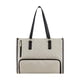 thumbnail image 1 of Bolsa de para mujer bolso de computadora acolchado para viajes de oficina de collage casual Beige, 1 of 8
