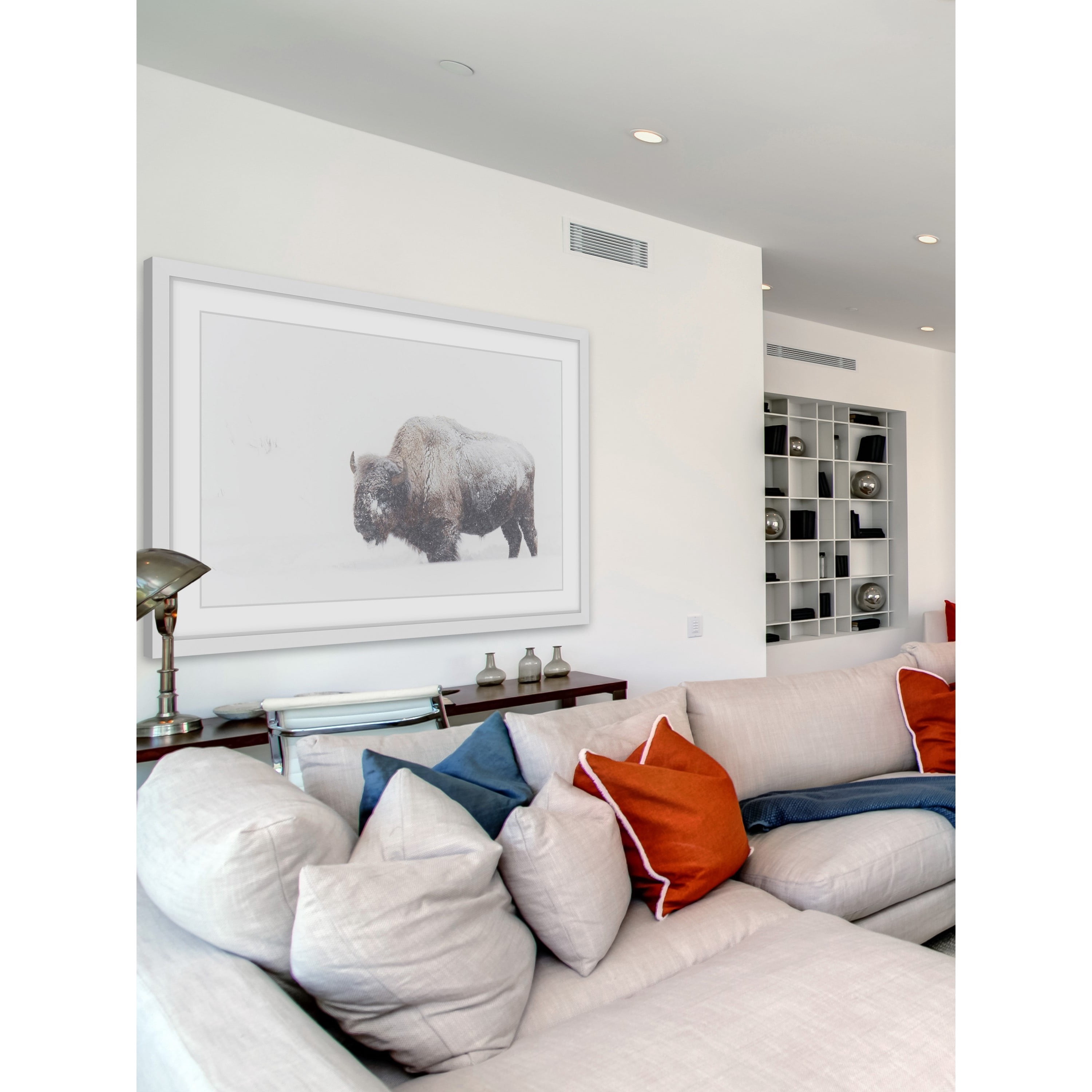 Marmont Hill "Icy Fur" Framed Painting Print