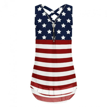 

YFPWM Women Shirts and Blouse Swim Tops Queen Top Mesh Tops Corset Top Summer Cross Back Hem Tops Sleeveless Zipper V-Neck Blouse Print T Shirts