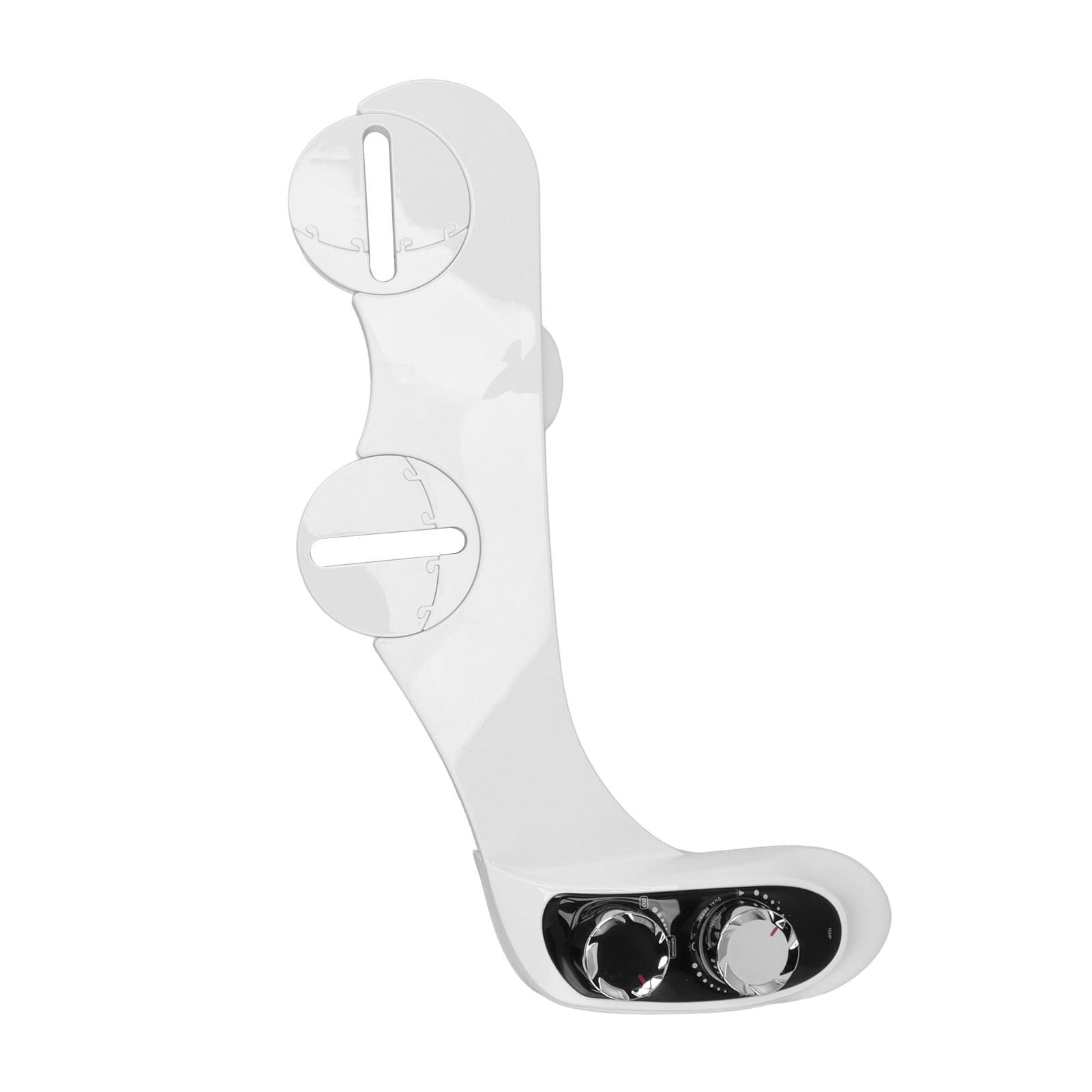 NFTIGB Dual Nozzle Hot Cold Bidet ABS Toilet Seat Attachment with Temperature Display, 17.72 inches / 45 cm