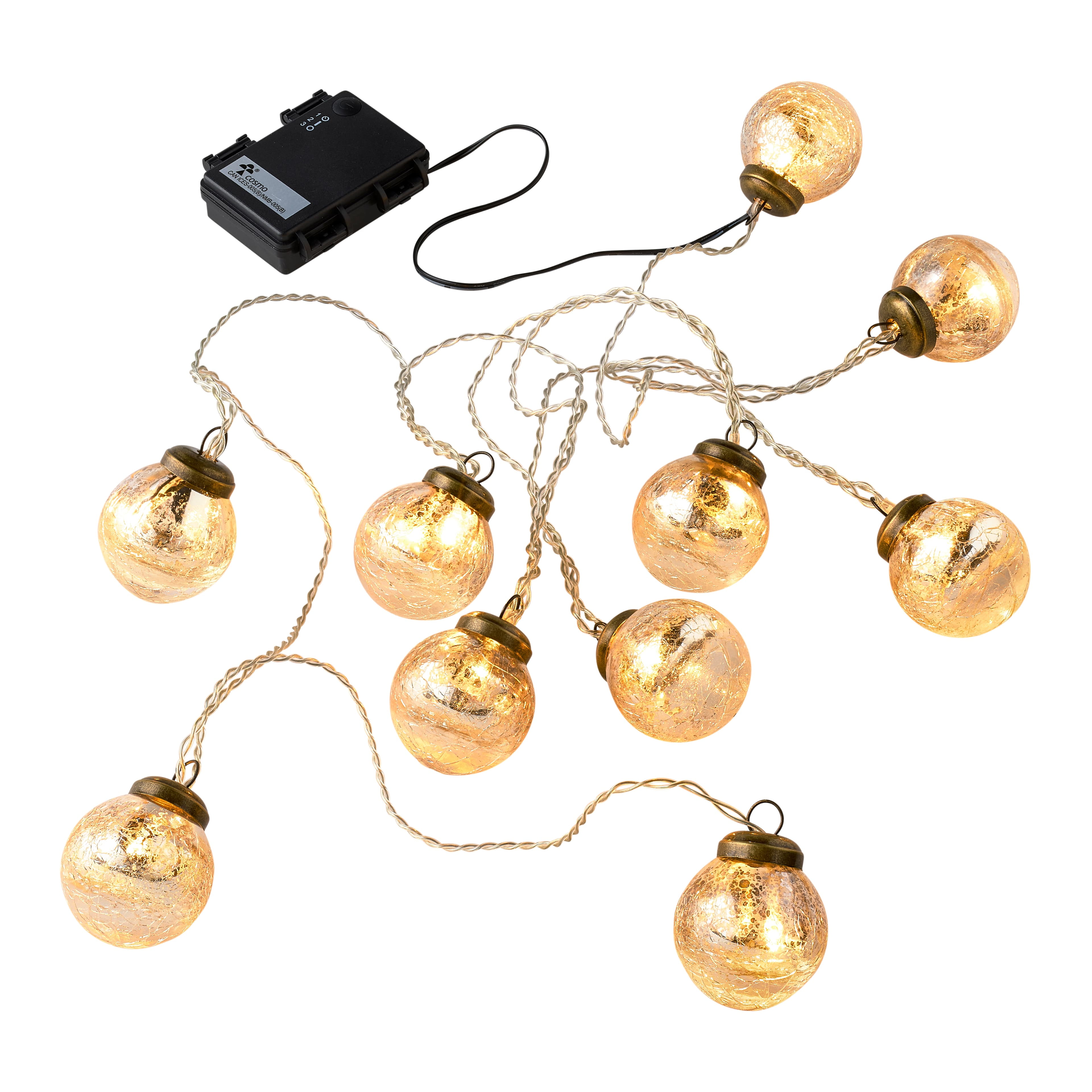 10ct. Warm White LED Silver Globe String Lights by Ashland