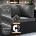 thumbnail image 5 of BaPiPro 7-Piece Outdoor Patio Furniture Set, Black Wicker Rattan Sectional Sofa with Dark Gray Cushions & Coffee Table, All-Weather for Backyard, Porch, Deck, Balcony, 5 of 7
