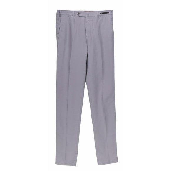 PT01 Men's Lavender Slim Fit Linen and Cotton Cocktail Premiere Pants & Capri - 32