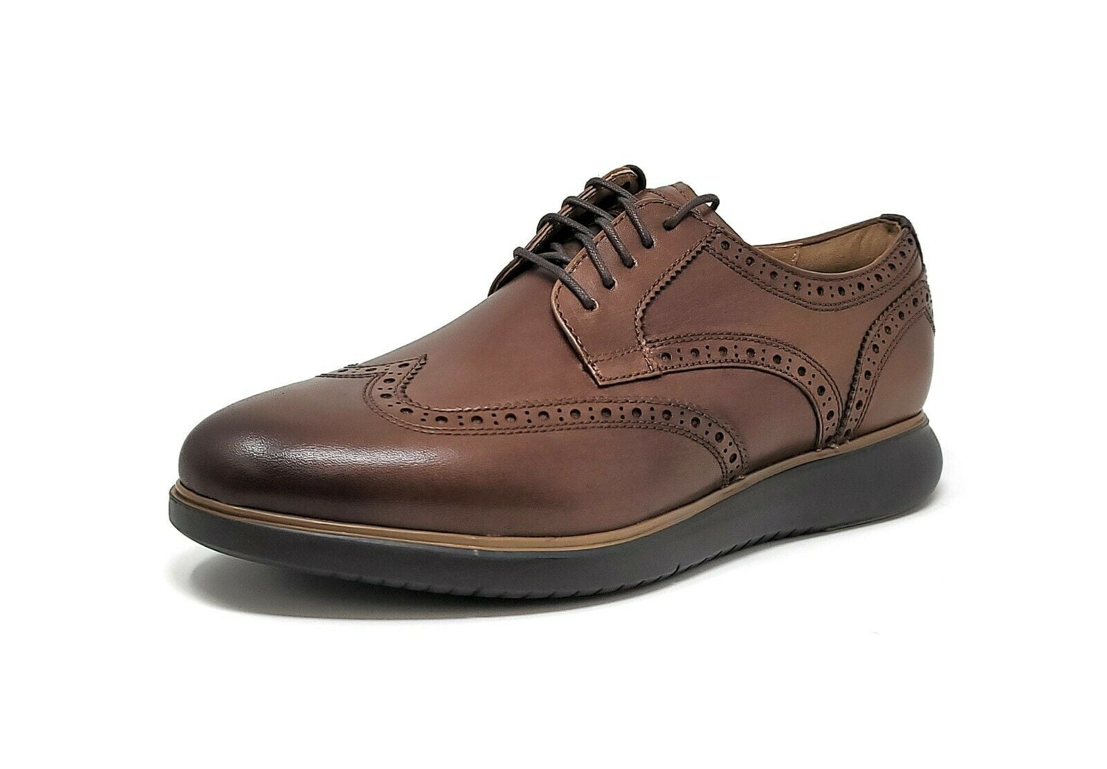 Florsheim Men's Fuel Wingtip Oxford Shoes, Cognac, 8.5