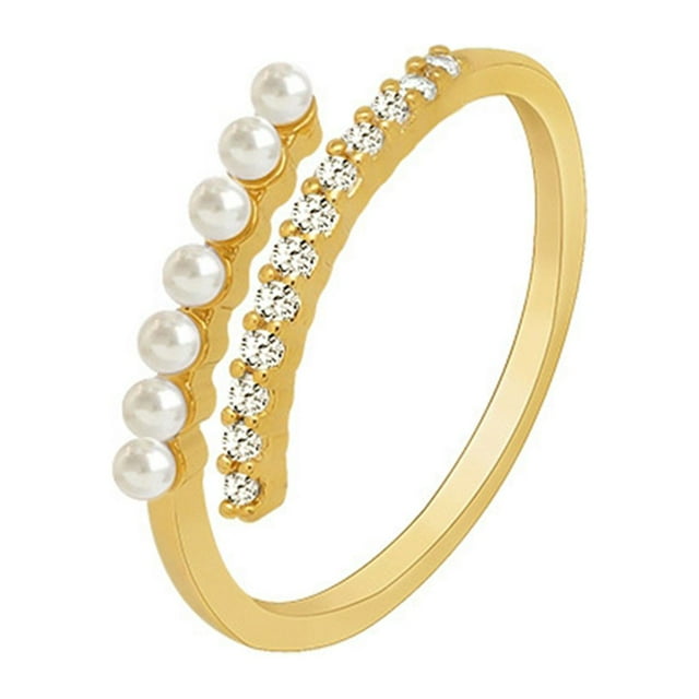 keepw Ring Replacing Open End Anti-rust Stylish Anti-corrosive Glossy Dating Wedding Rings Decor Jewelry Birthday Gift