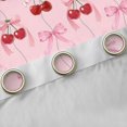 thumbnail image 4 of jejeloiu Kawaii Cherries Blackout Curtains Set of 2 (52x84 Each),Cute Cartoon Bowtie Window Curtains For Girl Teens, 4 of 6