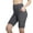 Dark Gray, variant on Womens Biker Shorts with Pockets Tummy Control High Waisted Yoga Shorts Stretchy Jacquard Print Spandex Running Gym Workout Short Leggings Gray M