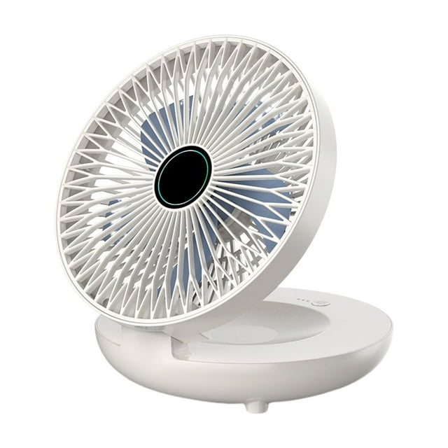 Guardoinrt Mini-Ventilateur de Camping Portable avec Fixation Murale et Vitesse de Vent Réglable Pliable Blanc batteryversion