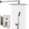 thumbnail image 1 of Sistema de Ducha, 304 Acero Inoxidable Regaderas para Baño con Cabeza de Ducha de Lluvia de Alta Presión y Ducha de Mano, Regadera para Baño de Regulación Agua Fría y Caliente, 1 of 7