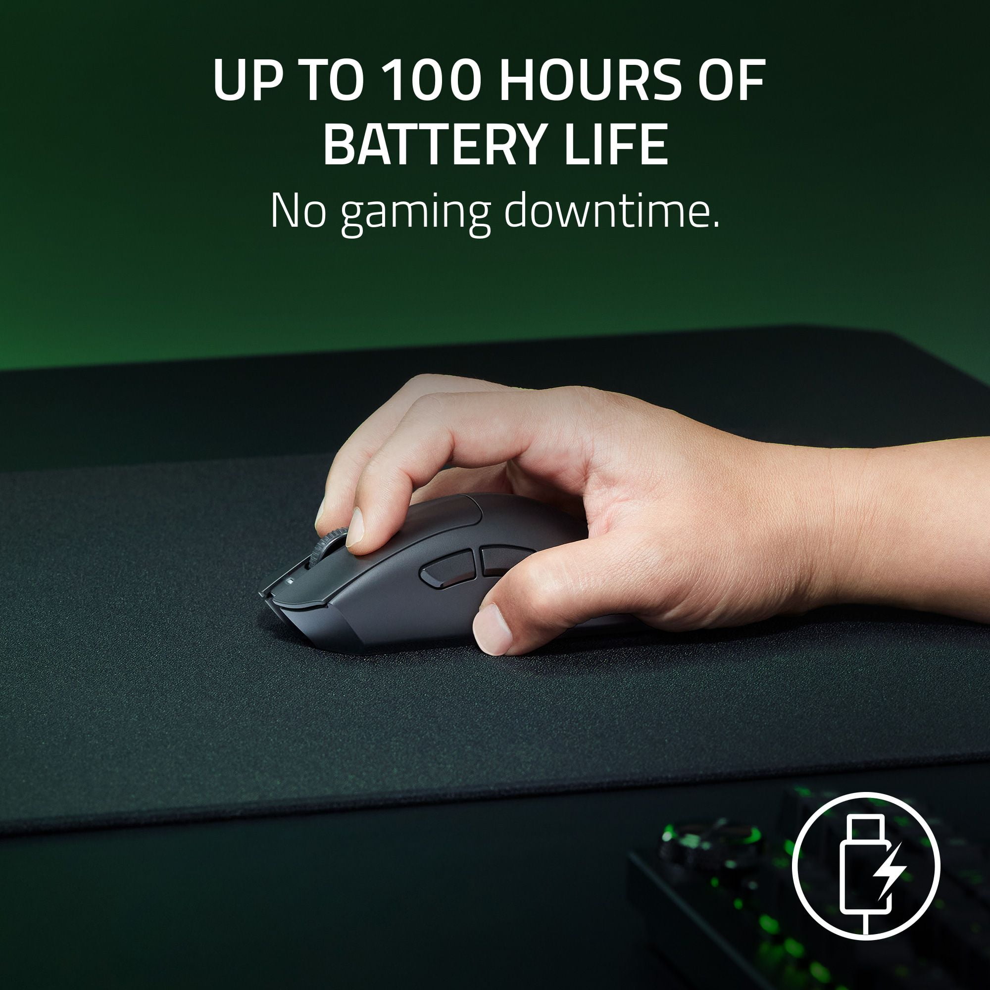 Razer DeathAdder V3 Hyperspeed Optical USB Wireless Gaming Mouse, Black