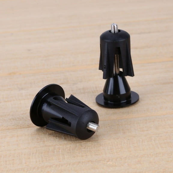 Raindrops 1 Pair Black Cylindrical Bar End Plugs for Mountain Biking with Aluminum Alloy