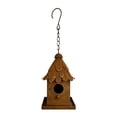 thumbnail image 2 of YAMB Leaf Roof Hanging Birdhouse Bird Feeder, Waterproof Outdoor Bird Shelter with Hanging Rope, Easy-fill & Wash Bird Food Container for Garden Patio Backyard Bird Watching, 3.9×12.2 Inch, 2 of 9