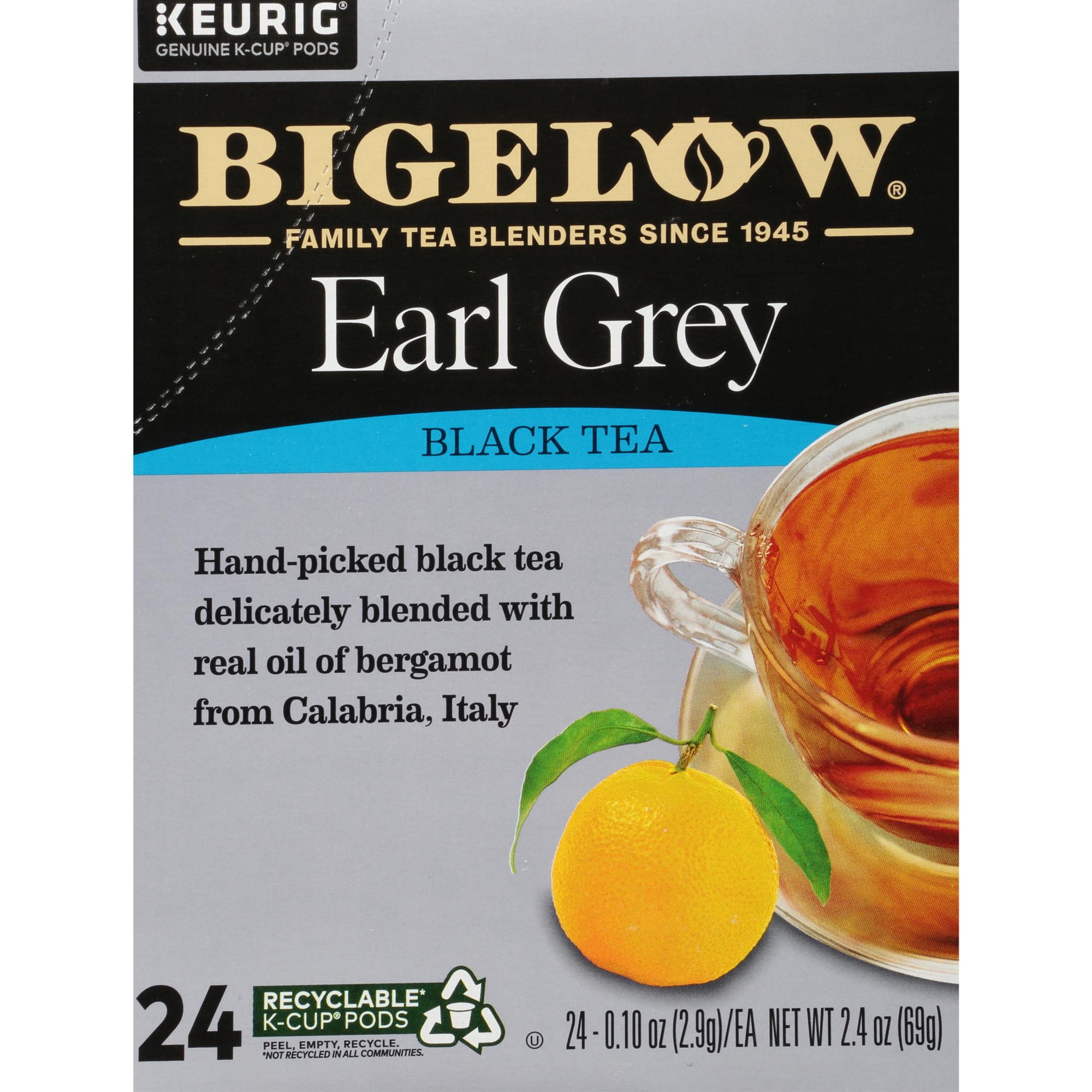 Bigelow Earl Grey Keurig K-Cup Black Tea Pods, 24 Count