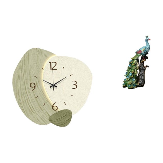 Reloj De Pared Silencioso De Dibujos Animados, Colección De Esculturas, Elegante Adorno De Mesa Para Cocina, Oficina, Dormitorio, Sala De Estar, Decoración Del Hogar.