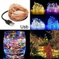 thumbnail image 4 of Farfi 5/10m Waterproof USB LED Copper Wire Fairy String Lights Garland Decoration (Multicolor,10M 100LED), 4 of 13