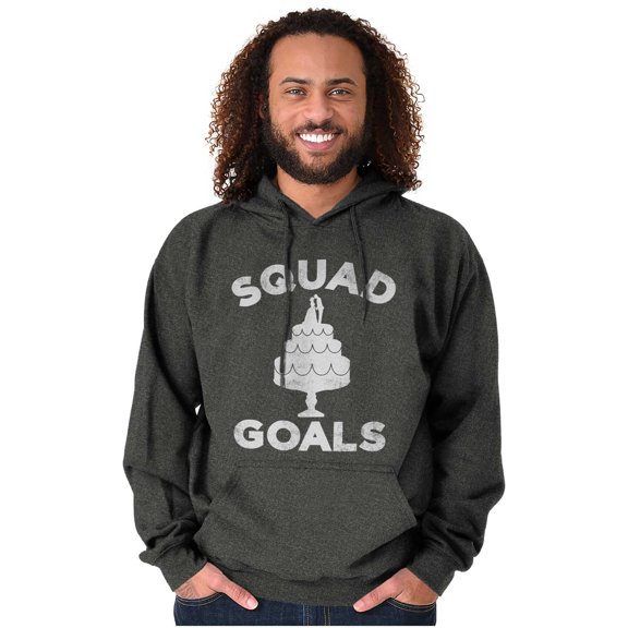 Squad Goals Wedding Cake Humor Hoodie Sweatshirt Women Men Brisco Brands 2X