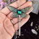 thumbnail image 2 of Goddness Crystal Witch Key Butterfly Cicada Wing Necklace Occult Fairy Protection Spirit Jewelry, 2 of 2