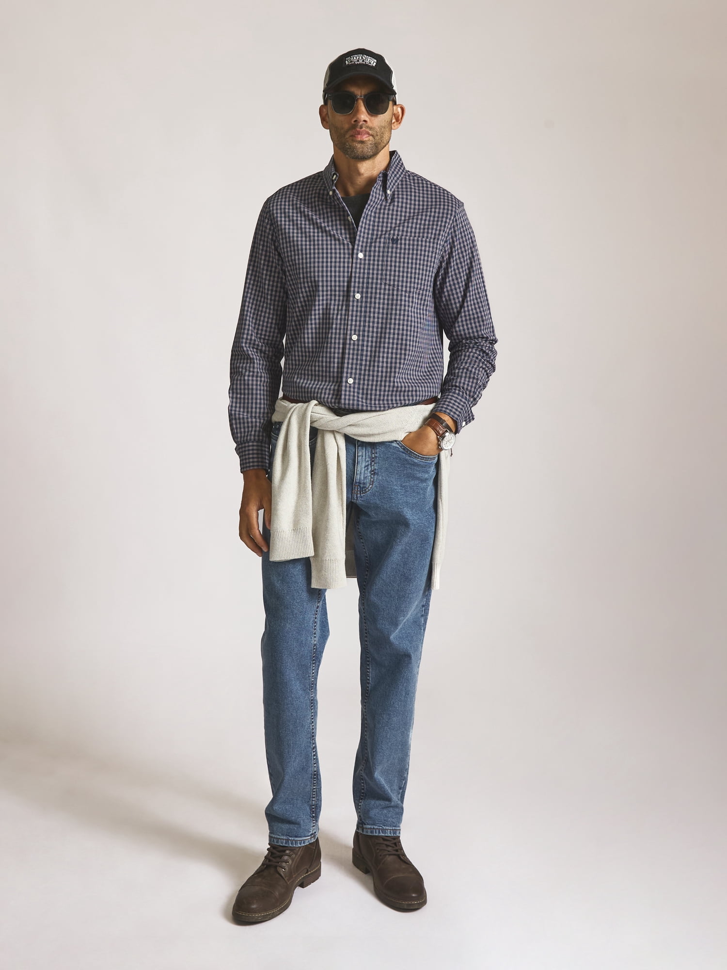 Chaps Men’s and Big Men’s Easy Care Long Sleeve Shirt, Sizes S–2XL