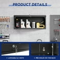 thumbnail image 5 of AUHUP Steel Wall Cabinet, Metal Wall Mounted Storage Cabinet Organizer for Garage, Office, Kitchen, Black, 32"W x 14"H x 13"D, 5 of 5