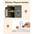 thumbnail image 5 of Robud Kids Kitchen Play Set with Fridge, Microwave, Dishwasher, Vintage Green, Suitable for Age 3+, 5 of 9
