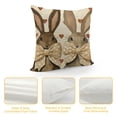 thumbnail image 4 of YINGXI  Easter Pillow Cover Polka Dots Bunnies Decoration Holiday Farmhouse Pillow Case Decor for Home Sofa Couch （Brown 22x22in, 4 of 5