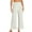 Gray, variant on ZZwxWA Wide Leg Capri Pants for Women Drawstring High Waisted Linen Flowy Pleated Capris Cropped Trousers Pants Dressy Casual