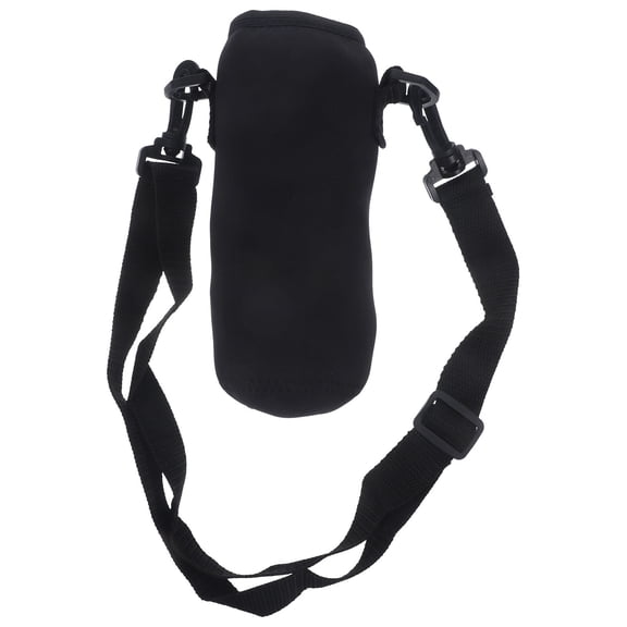 GOOHOCHY 500 ML Water Bottle Carry Case Shoulder Carrier Travel Black