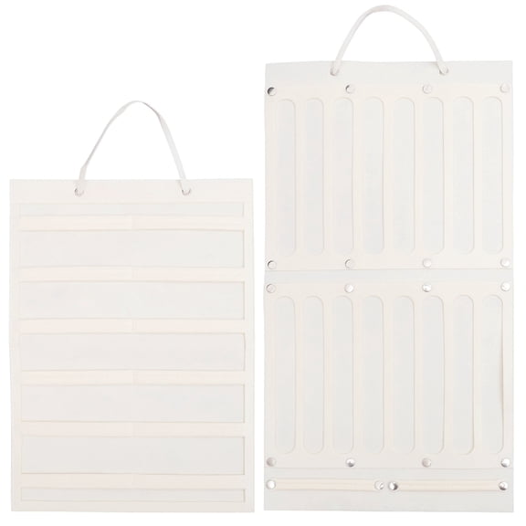 Toyvian 2Pcs Hair Clip Organizer Wall Mounted Hair Bow Holder Felt Headband Storage Rack Beige