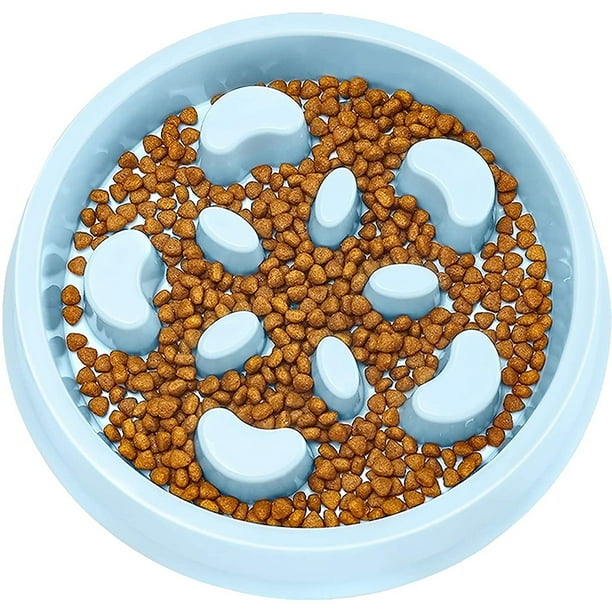 Comedero lento para perros, comedero divertido, sin asfixia, comedero lento, para detener la hinchazón, cuenco de agua para comida de perro con patrón divertido Adepaton Platos y Bebederos