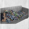 thumbnail image 6 of Geometric Soft Flannel Fleece Blanket, Colorful Mosaic Tiles Pattern Brick Wall Design with Grunge Effect Worn out Look, Cozy Plush for Indoor and Outdoor Use, 50" x 60", Multicolor, by Ambesonne, 6 of 6