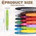 thumbnail image 2 of Uxcell Twist Crayons Twist Crayons Gel Set Green Pack of 12, 2 of 6