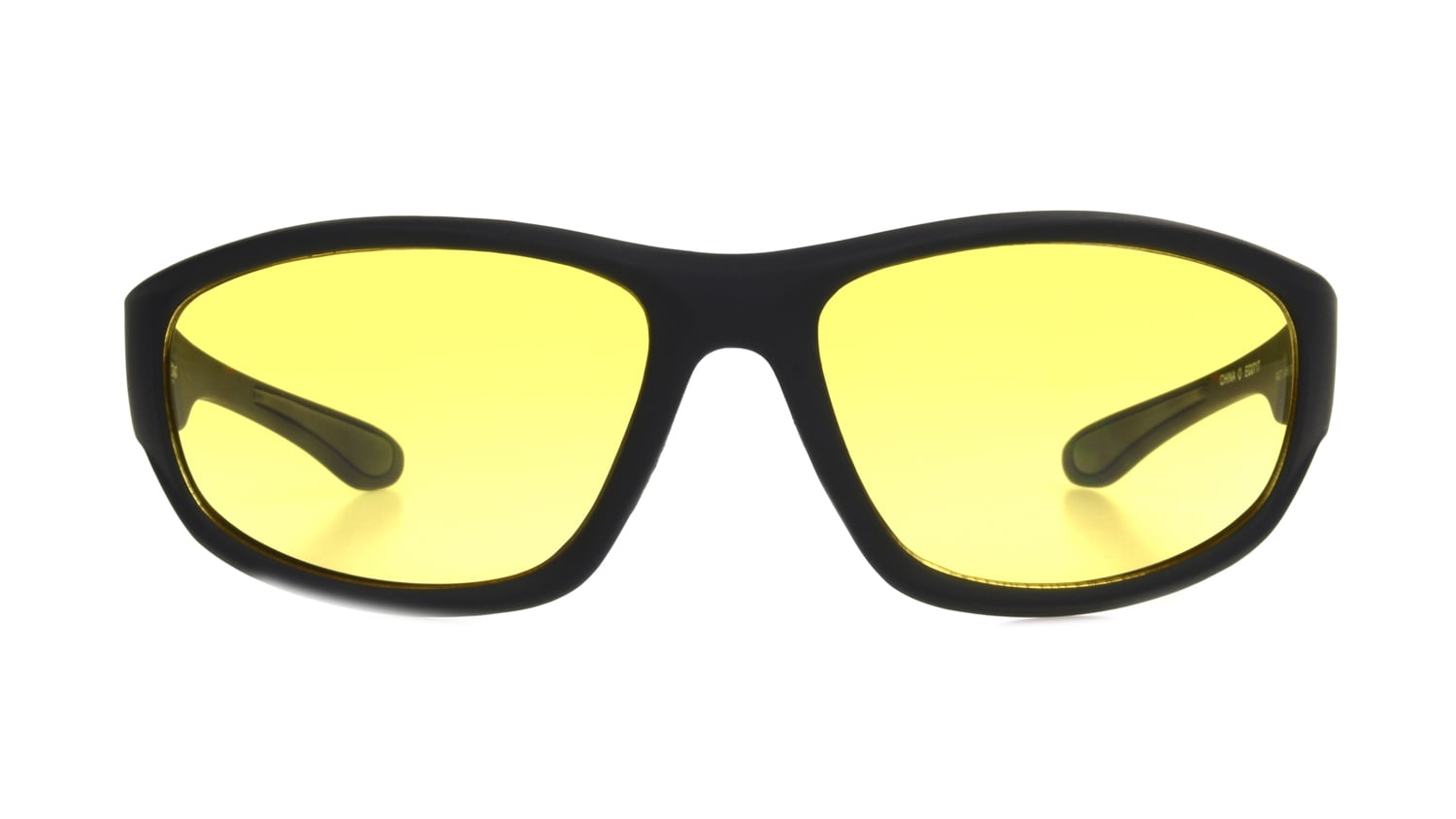 Foster Grant Mens Wrap Black Sunglass