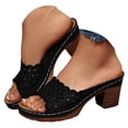 thumbnail image 3 of HSMQHJWE Sabots à Plateforme pour Femmes Mules Sandales à Talons Hauts Bout Rond Mules à Enfiler Talons Cloutés pour Femmes Chaussures Décontractées Confortables, 3 of 8