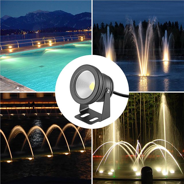 Ip65 10W Blanco Frío Led Fuente Subacuática Foco De Luz Piscina Estanque Pecera Acuario Lámpara De Luz Led Vogacara HA024809-04