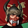 thumbnail image 3 of Maojin Halloween Decoration Japanese Hannya Mask De-mon Oni Sam-urai NOH Kabuki Prajna Devil Half Face Mask Cosplay, 3 of 5