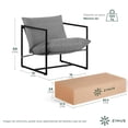 thumbnail image 2 of Silla de Metal Zinus Aidan con Cojines de Memory Foam Color Gris Claro, 2 of 7