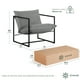 thumbnail image 2 of Silla de Metal Zinus Aidan con Cojines de Memory Foam Color Gris Claro, 2 of 7