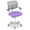 Purple, variant on GVN Adjustable Desk Chair with Auto Brake Casters for Kids-Turquoise, Bedroom Chair for Kids