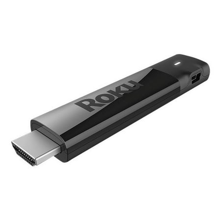 Roku - Streaming Stick+ 4K Headphone Edition with Voice Remote with TV Power and Volume Streaming Media Player - Black