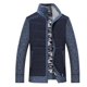 thumbnail image 5 of Suéter con forro polar para hombre, abrigo grueso con cuello alto, cárdigan cálido, otoño e invierno, 5 of 6