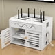 thumbnail image 5 of Matsuzay Caja de almacenamiento del enrutador Wi-Fi Estante del decodificador Estante de almacenamiento del panel de conexiones Caja del equipo multimedia Almacenamiento y organización del hogar Matsuzay HA021045-00, 5 of 6