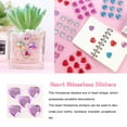 thumbnail image 1 of Heart Rhinestone Stickers Acrylic Crystal Gems Multipurpose Decorative Handheld Clothes Scrapbooking DIY Crafts Necklace Light Purple, 1 of 6