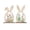as show - One Size, variant on 2 Pcs Wooden Easter Bunny Decor, Spring Tabletop Ornaments With Egg & Flower Cutout Design, Easter & Home Accents For Festive Spring Ambiance