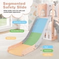 thumbnail image 4 of Spaco 6-in-1 L-Shaped Toddler Slide, Basketball Hoop, Telescope Climber, Non-Slip Steps, Pink, 4 of 7