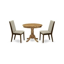 East West Furniture Dining Room Set Natural, ANLA3-ANA-05