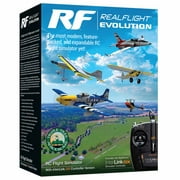 RealFlight Evolution RC Flight Simulator Software with Interlink DX Controller Included RFL2000 Air/Heli Simulators Compatible with VR headsets Online multiplayer options Air/Heli Simulators